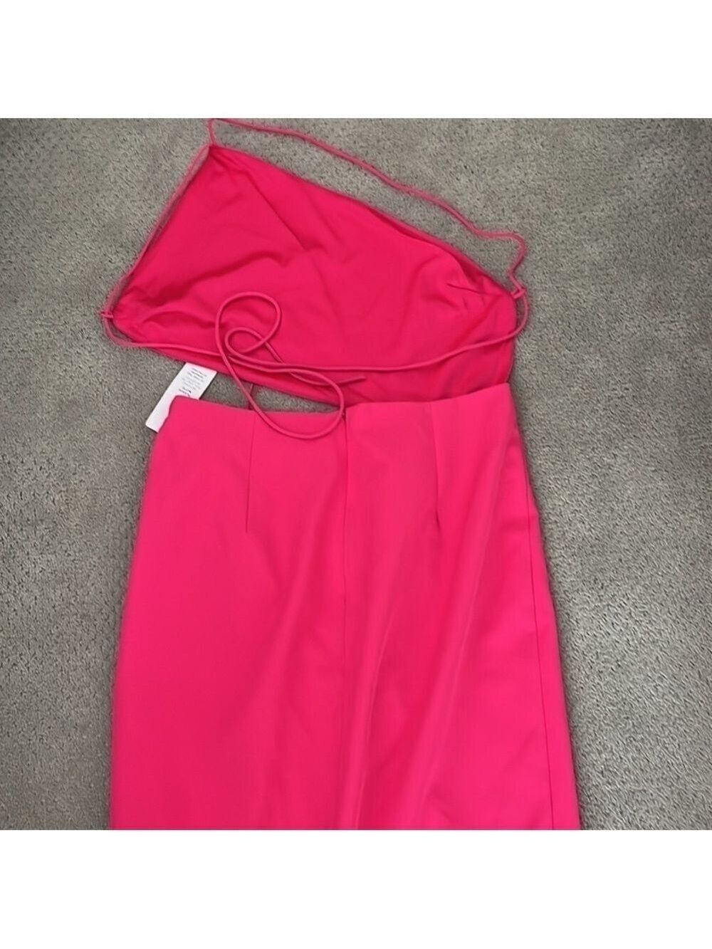 Bardot Luna Cut Out Midi in Pink Punch Dress Size 10 NWT - Picture 6 of 7
